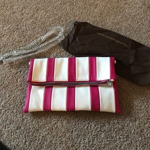 United Colors Of Benetton Pink and White Clutch
